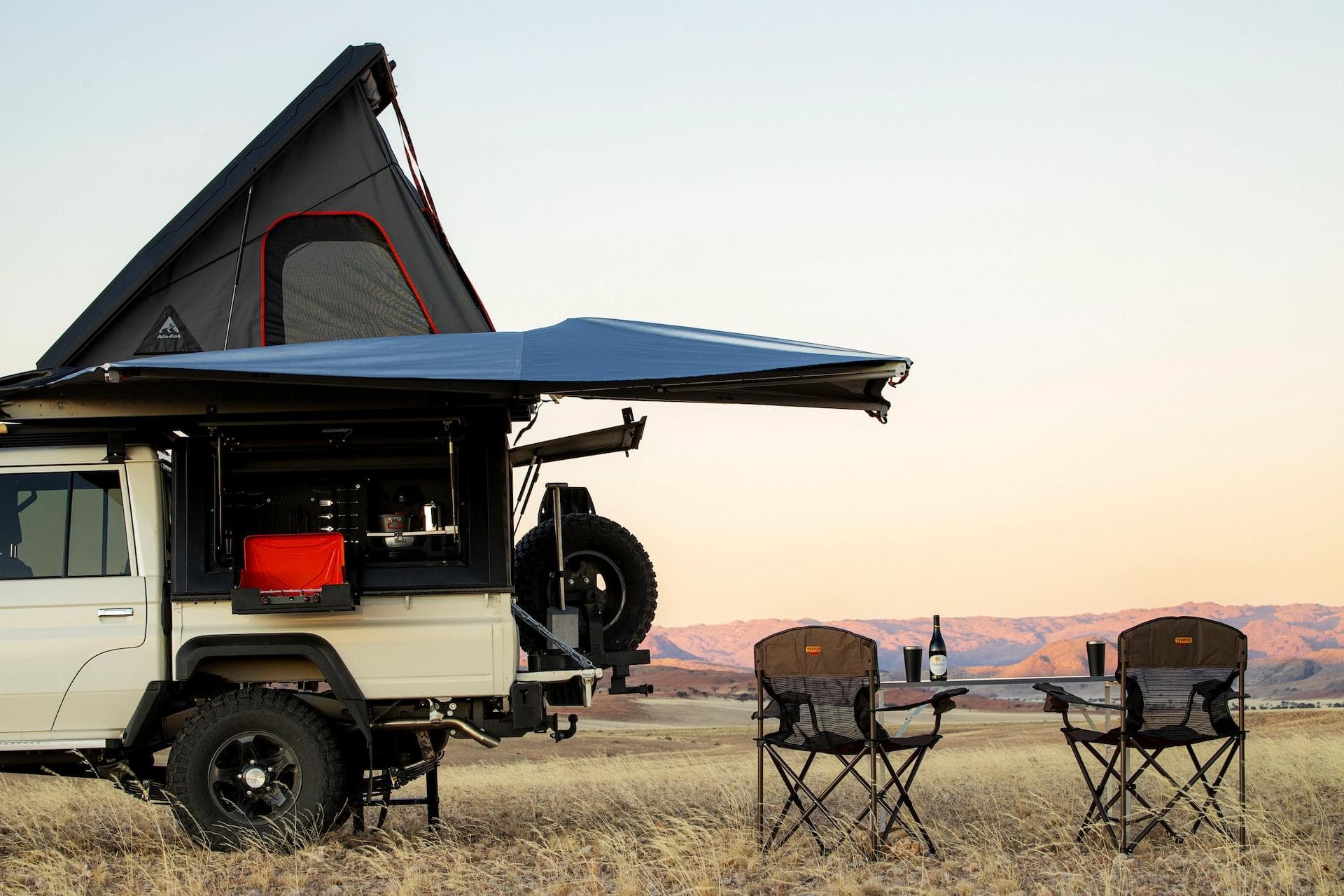 Camping setup by Elite Africa Car Hire