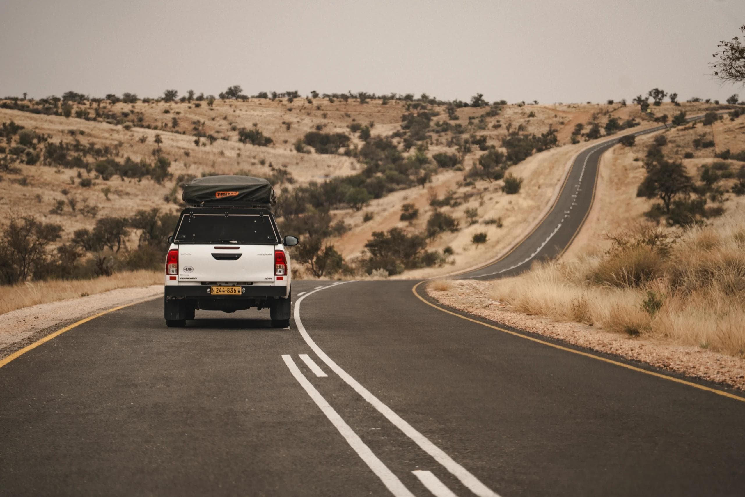 vehicle on the road, toyota hilux on the road