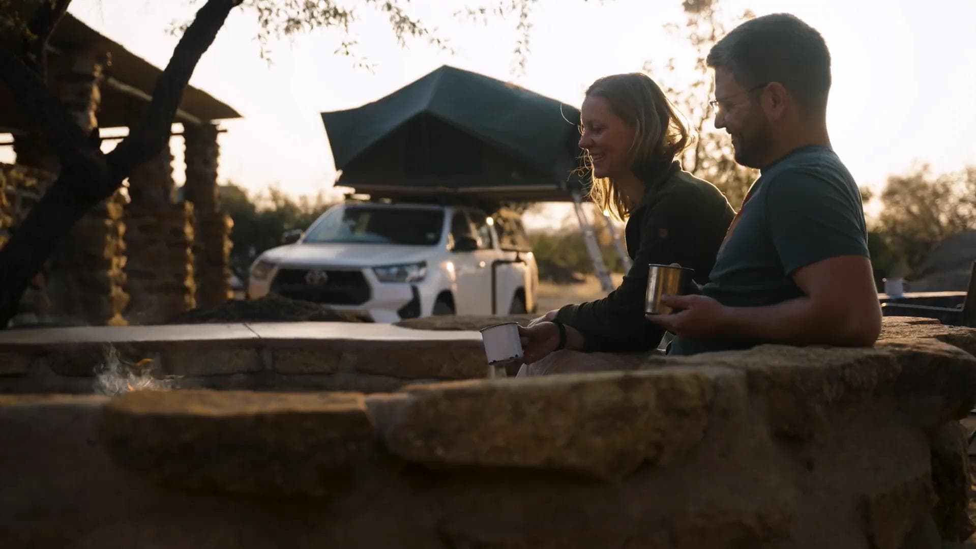 Classic camping scene in Namibia